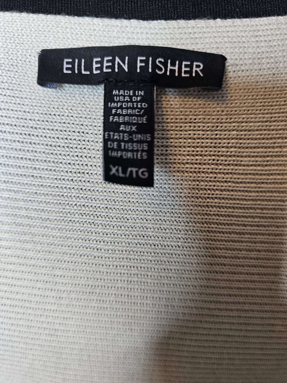 Eileen Fisher Cream Cold-Shoulder Knit Sweater - Picture 5 of 6